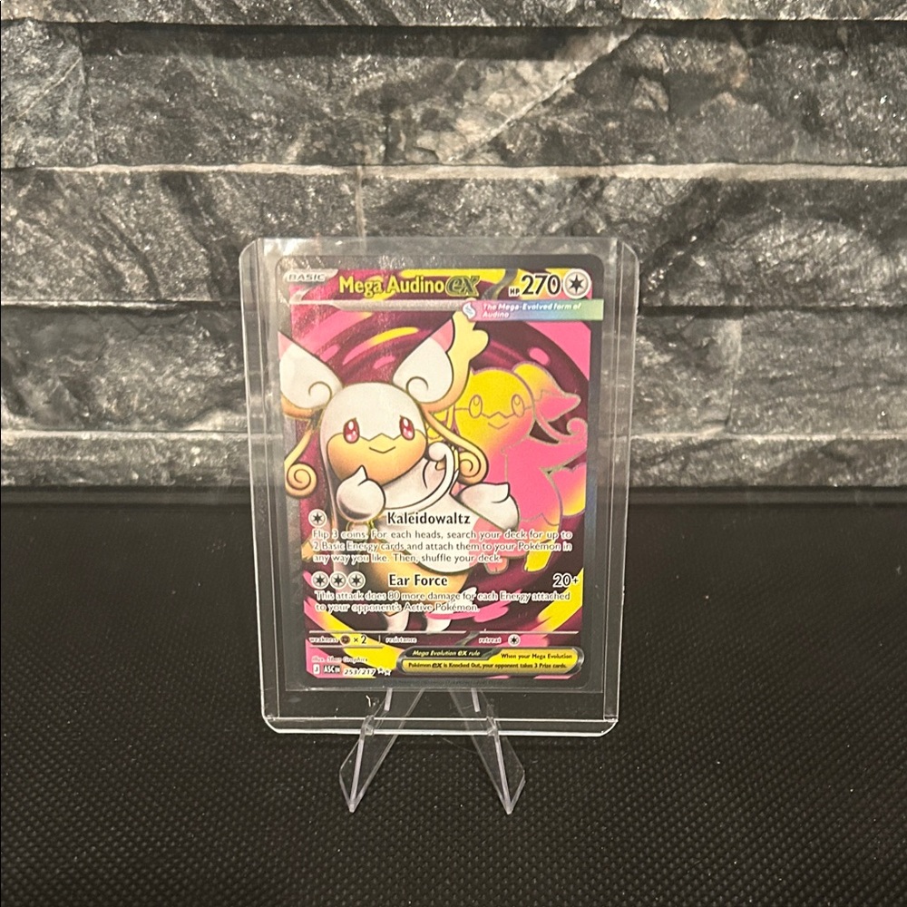 Pokemon Mega Audino Full Art EX Holo Card 253/217 from Ascended Heroes M/NM